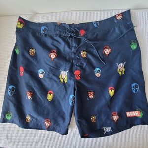 MARVEL COMICS Men's size XXl Character Board swim Shorts  Blue